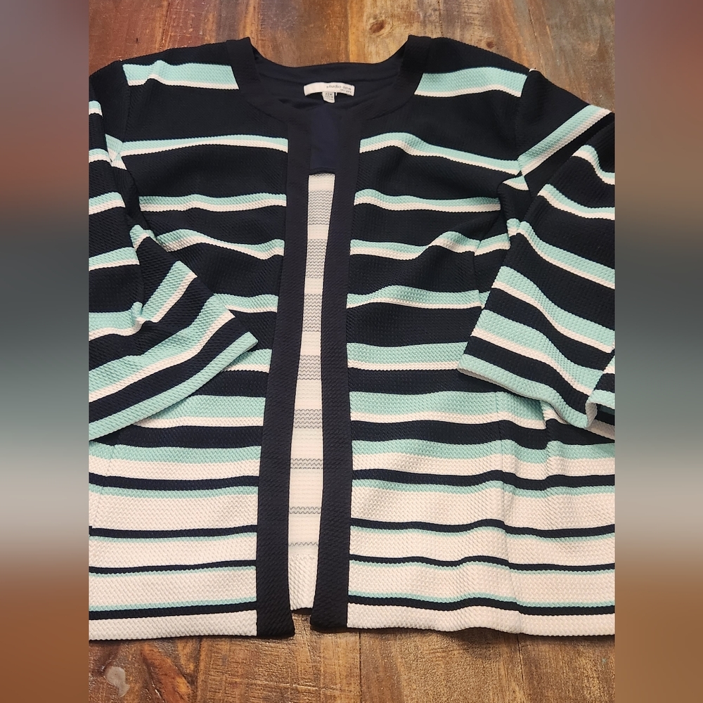 Beautiful Plus Stripped Cardigan